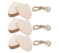 CORHAD 30pcs Unfinished Shapes for DIY Craft Projects Blank Wooden Cutouts for Painting Wood Craft Embellishments Smooth Surface Decor