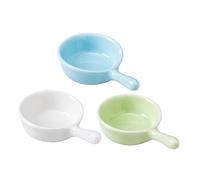 CORHAD 3pcs Adorable Ceramic Hamster Feeding Bowl Dwarf Hamster Food Bowl Guinea Pig Pet Food Storage Lids Random Color