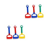 CORHAD 3Pcs Beach Sand Rake for , Plastic Lightweight Sand Play Tools in Yellow, Red, and Blue for Outdoor Fun and Sandbox Activities