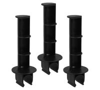 CORHAD 3pcs Black Handle Mount Tissue Holder for Toilet Chair, Plastic Paper Roll Stand for Seniors, Bathroom Commode Chair Paper Holder Accessory