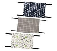 CORHAD 3pcs Double-sided Pet Cage Hammock for Animals Comfortable and Breathable Hanging Bed for Hamsters Chinchillas and Guinea Pigs for Play and Rest Grey Cactus