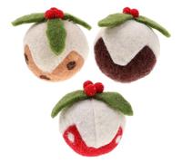 CORHAD 3pcs Funny Cat Toy Cat Ball Toy for Pet Christmas Interactive Scratching Bite Wool Balls for Indoor