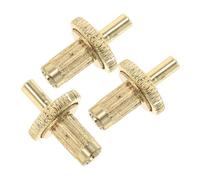 CORHAD 3pcs Guitar Bridge Posts Saddle Screws for Electric Bass Tailpiece Mounting Studs Metal Intonation Adjustment Hardware Compatible with Various Electric Guitars Gold Finish