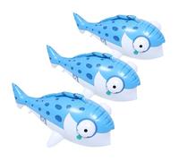 CORHAD 3pcs Inflatable Fish for Pool Water Fun Quick Inflate Tropical Ocean Animal Decorations Portable Fishing-themed Birthday Party Accessories for Boys