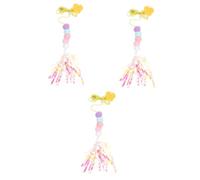 CORHAD 3pcs Interactive Cat Swing Toy Teasing Cartoon for Fun Playtime and Exercise Indoor Activity for Kittens and Cats Cup Hanging Feature