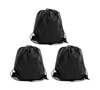 CORHAD 3pcs Large Laundry Bags with Drawstring Closure, Multi-function Sports Backpack for Basketball Soccer Volleyball, Tear-resistant Black Storage Bags for Gym and Outdoor Use