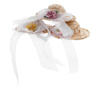 CORHAD 3pcs Mini Knitted Animal Hats for Chickens Parrots Hamsters Soft Stylish Small Pet Caps with Flower Headdresses for Parties Holidays Aviary Identification and Festive Photo Shoots