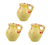 CORHAD 3pcs Miniature Ceramic Vase Small Dollhouse Flower Pots Tiny Planters for Micro Landscape Decor Mini Rabbits Dollhouse Accessories for Fairy Garden and Tabletop Scenes