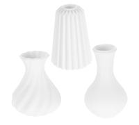 CORHAD 3pcs Miniature White Vase Set for Dollhouse Decor Artistic Micro Landscape Accessories for DIY Tiny Scene Neutral Color for Versatile Table Decoration