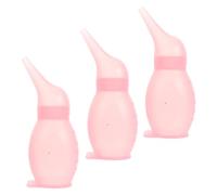 CORHAD 3pcs Nasal Syringe Pink Adjustable Suction Mucus Sucker for Nose Cleaning Easy Disassembly for Hygiene from Nasal Congestion Newborn Mucus Remover Tool