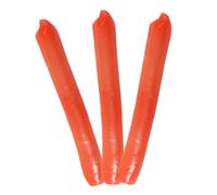 CORHAD 3pcs Realistic Fake Hot Dog PVC Sausage Model for Food Display Restaurant Decor Pretend Play Party Prop and Portable Artificial Food Simulation