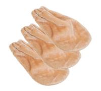 CORHAD 3pcs Universal Piano Pedal Protector Set Thick Plush Velvet Sustain Pedal Covers Cream White for Grand and Upright Pianos