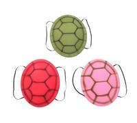 CORHAD 3pcs Wearable Turtle Shell Costume for Adults EVA Role Playing Prop for Halloween Carnival Birthday Parties and Cosplay Events Includes Green Pink Red Shells