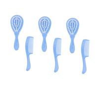 CORHAD 3sets Shampoo Comb for Boys and Girls Blue Small Comb Head Cleaning Brush Bathing Brush for Boy Girl Detangling and Grooming
