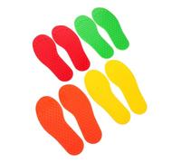 CORHAD 4 Pairs Non-slip Spot Markers with Foot Pattern for Sensory Play Preschool Classroom Carpet Stickers PVC Tactile Floor Markers for Educational Activities