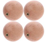 CORHAD 4 Pcs Wood Ball Cabinet Knobs 1.5 Inch Solid Wood Drawer Pulls with Smooth Surface and No Burrs, Simple Delicate Design for Cupboard and Closet in Bedroom Or Kitchen