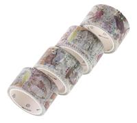 CORHAD 4 Rolls Vintage Botanical Stamp Scrapbook Stickers Retro Mushroom DIY Craft Stickers for Journal Decoration, Random Style Pack for Handmade Arts and Crafts