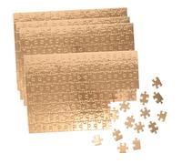CORHAD 4 Sets Gold Blank Puzzle for DIY Jigsaw Blanks for Drawing Coloring Sublimation Crafting S Puzzle Game for Parties and Educational Activities