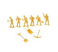 CORHAD 4 Sets Miniature Engineering Workers Model Figures Kit for Educational Construction Scenery Props Safe Plastic Material Creative Gift for Imaginative Play