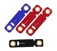 CORHAD 4 Sets Parrot Foot Rings Bird Identification Bands for Cockatiels Conures Racing Pigeons Soft Velvet Foot Protectors in Blue Red Black Colors