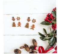 CORHAD 40pcs Christmas Resin Miniature Pendants DIY Craft Accessories for Jewelry Making Lightweight Handmade Ornaments with Bright Colors for Festive Holiday Decorations