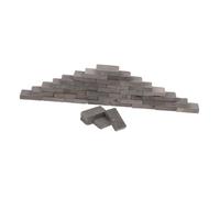 CORHAD 40pcs Grey Mini Bricks for Landscaping DIY Miniature Brick Model Building Supplies Small Realistic for Dollhouse Garden Craft Turtle Tank Step Decoration
