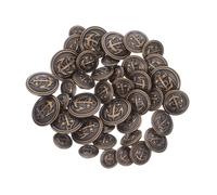 CORHAD 40pcs Metal Blazer Buttons Set for Mens Suits Jackets Coats Antique Round Shank Buttons for Sewing Heavy Fabrics Replacement in Coffee