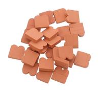 CORHAD 40pcs Scale Miniature Clay Wave Roof Tiles for Dollhouse Landscaping Realistic Mini Bricks with Distinctive Wave Pattern DIY Garden Model Accessories Brown