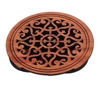 CORHAD 41-inch Solid Wood Guitar Soundhole Cover Dark Wood Carved Pattern, Acoustic and Amplified Guitar Feedback Block, Noise Reduction Accessory for Guitarists