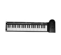 CORHAD 49 Keys Portable Roll Up Piano Electronic Keyboard 10 Tones Beat Editing Mode Battery or USB Powered for Children Beginners Black
