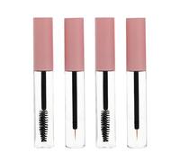 CORHAD 4Pcs 10Ml Empty Mascara Tubes and Eyeliner Wand Containers with Pink Caps, Pet Lash Mascara Bottle Set for DIY Cosmetic Storage and Travel Use Random Color Random Color