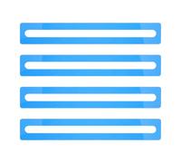 CORHAD 4pcs Acrylic Mahjong Line Reader - Guided Reading Highlight Strips - Dyslexia Reading Rules Helper Tool - Mahjong Card Line Guide for Players Blue