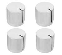 CORHAD 4pcs Aluminium Alloy Flat Top Potentiometer Knobs Volume Control for Electric Guitar Bass Silver for Professional Musicians in Recording Sessions