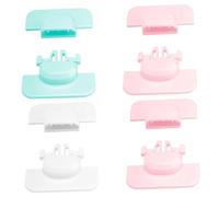 CORHAD 4pcs Childproof Fridge Door Safety Locks for Refrigerator Protection Easy No-Drill Installation Suitable for Kitchen Appliances and Cabinets Random Color Random Color