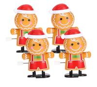 CORHAD 4pcs Clockwork Cookie Man Small Christmas Wind up Novelty Christmas Wind up Gingerbread Decor Decorations Gingerbread Man Party Your Plastic