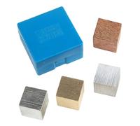 CORHAD 4pcs Density Cubes Set with Copper Iron Aluminum Wood Blocks for Physics Experiments Lab Teaching Instruments Educational Science Kit