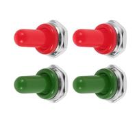 CORHAD 4pcs Guitar Bass Potentiometer Knob Cap Protective Cover Rubber Boot Toggle Switch Pickup Switch Tip Electric Instrument Replacement Parts Random Color