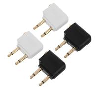 CORHAD 4PCS Headphone Adapter for Airplane with Copper Gold Plated Jack, Compatibility and Stable Audio Quality for Airline Travel