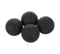 CORHAD 4PCS High Elastic Rubber Training Balls for Reaction Training Black Hollow Mini Bounce Balls for Outdoor Sports and Competition