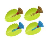 CORHAD 4Pcs Leaf Shape Faucet Extenders for Splash-reducing Water Tap Extension Tools with Cartoon Design Easy Handwashing Aid for Bathroom and Kitchen Assorted Blue and Brown Colors