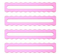 CORHAD 4pcs Mahjong Auxiliary Set Scalloped Mahjong Rules Helper Acrylic Rules Assistant Line Readers Scalloped Reader Beginner Acrylic Guide Rosy