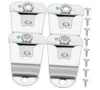 CORHAD 4pcs Metal Microphone Holders Clip for Ham Radio Cb Mic Hanging up Clips with Screws, Universal Handheld Mic Hangers for Car and Mobile Radio Accessories