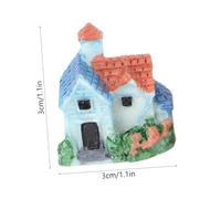 CORHAD 4PCS Mini Mossy Resin Houses with Country Fence Decor Micro Landscape Crafts for Fairy Garden DIY Miniature Villa Accessories