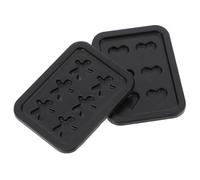 CORHAD 4PCS Miniature Alloy Baking Tray Set for Doll House Kitchen Accessories, Heart Gingerbread and Mini Doll Designs, Baking Tray for Pretend Play