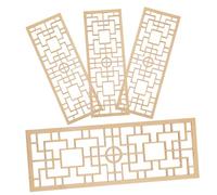 CORHAD 4Pcs Miniature Chinese Style Screen Decor for Mini House Accessory with Fine Craftsmanship Natural Material Decorative Screens for Dollhouses and Micro Landscape