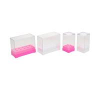 CORHAD 4pcs Multicompartment Nail Drill Bit Holder Stand Ceramic Tungsten Steel Storage Box for Organized Manicure Tools Display Case Enhancing Client Visibility and Work Efficiency