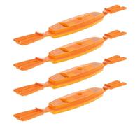 CORHAD 4pcs Orange Plastic Bicycle Wheel Reflectors Extended Spoke Strips Multidirectional Reflective Warning Safety for Adult Mountain Road Bikes Night Riding