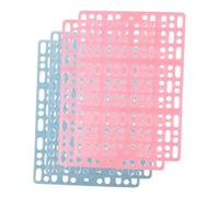 CORHAD 4pcs Pet Rabbit Cage Floor Mats with Hollow Design Wear-resistant Hamster Foot Pads Soft Breathable Foot Cushions for Guinea Pigs Bunnies Small Animal Cages Easy to Clean and