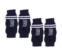 CORHAD 4pcs Pet Slip Socks for Dog Outdoor Winter Soft Elastic Material Protect Paw Legs for Small Dogs Cute Cartoon Design for Holiday Parties