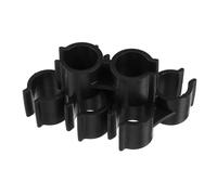CORHAD 4pcs Pipe Clips Chain Link Fence Panel Clamps Plastic Deformation-Resistant Pressdown Mechanism Black Pipe Connector for Household Brooms